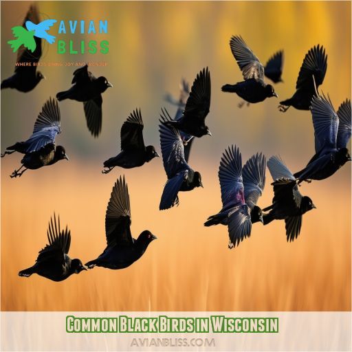 Common Black Birds in Wisconsin