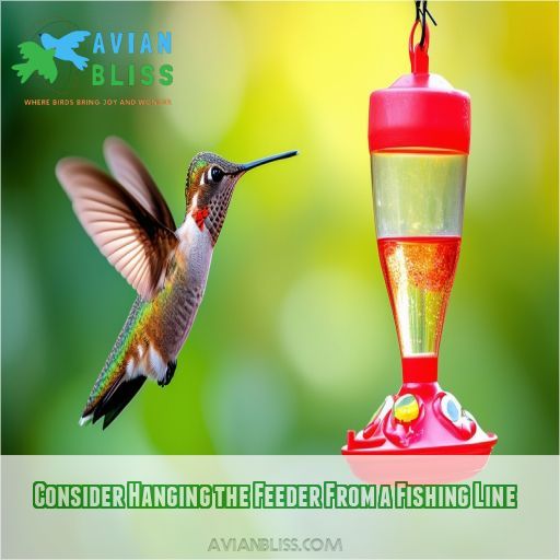 Consider Hanging the Feeder From a Fishing Line