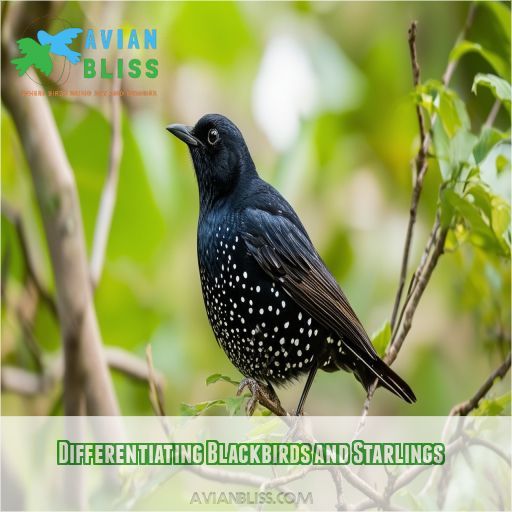 Differentiating Blackbirds and Starlings