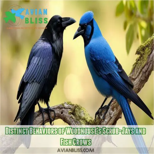 Distinct Behaviors of Woodhouse’s Scrub-Jays and Fish Crows