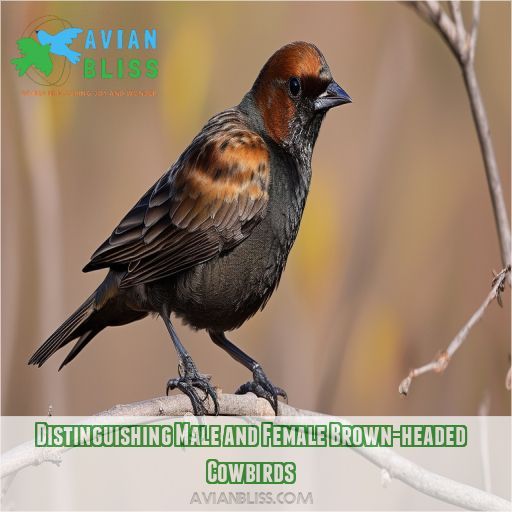 Distinguishing Male and Female Brown-headed Cowbirds