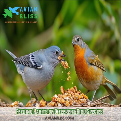 Feeding Habits of Different Bird Species