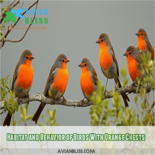 Habitat and Behavior of Birds With Orange Chests