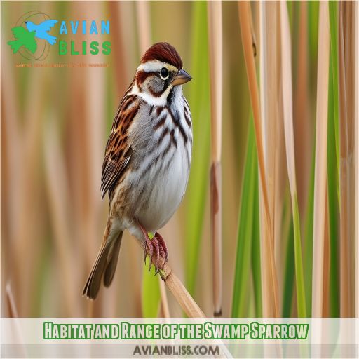 Habitat and Range of the Swamp Sparrow