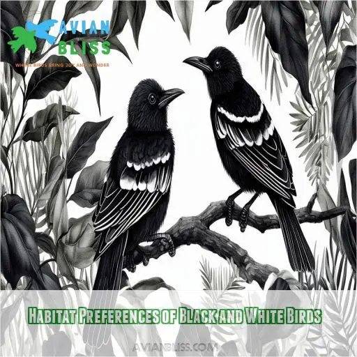 Habitat Preferences of Black and White Birds