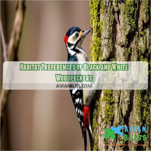 Habitat Preferences of Black and White Woodpeckers