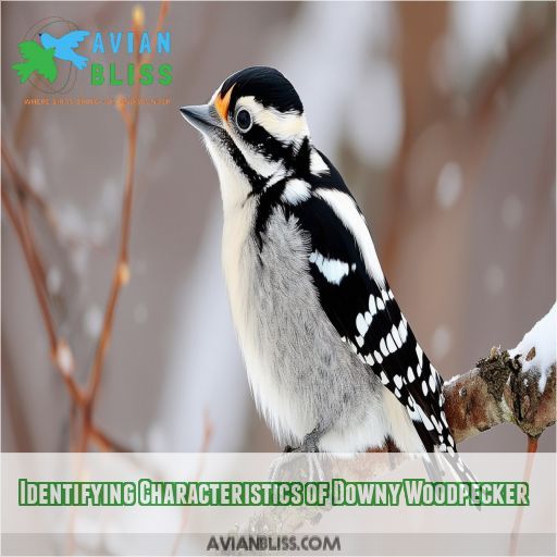 Identifying Characteristics of Downy Woodpecker