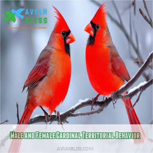 Male and Female Cardinal Territorial Behavior