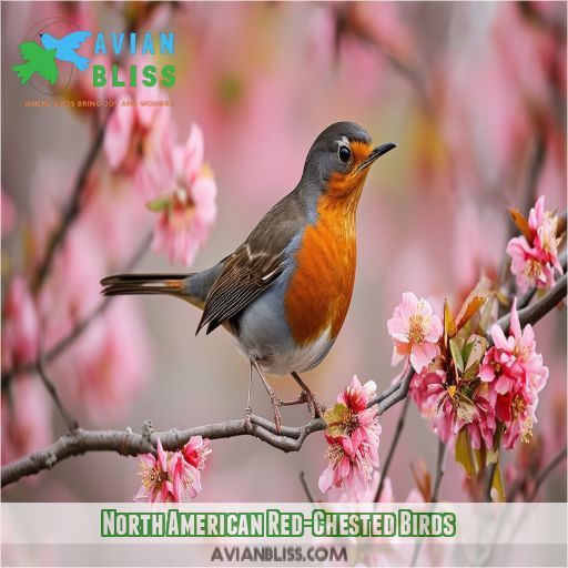 North American Red-Chested Birds