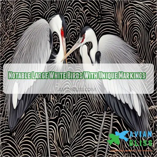 Notable Large White Birds With Unique Markings