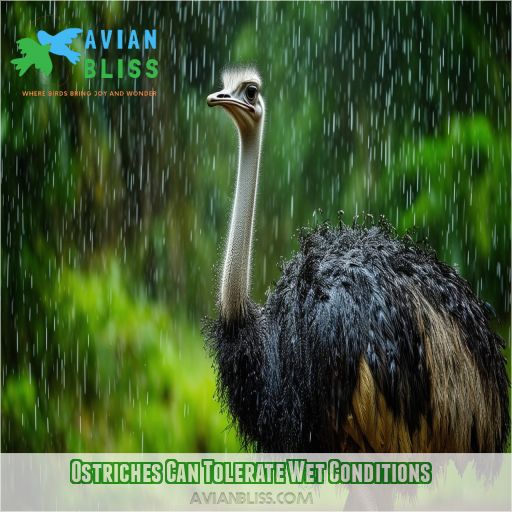 Ostriches Can Tolerate Wet Conditions