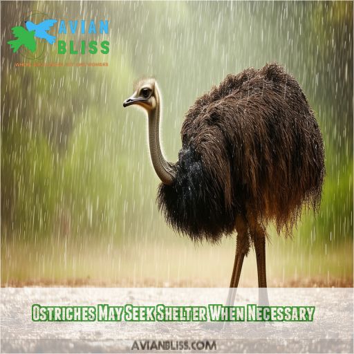 Ostriches May Seek Shelter When Necessary