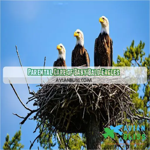 Parental Care of Baby Bald Eagles