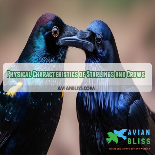 Physical Characteristics of Starlings and Crows