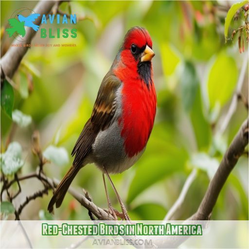 Red-Chested Birds in North America