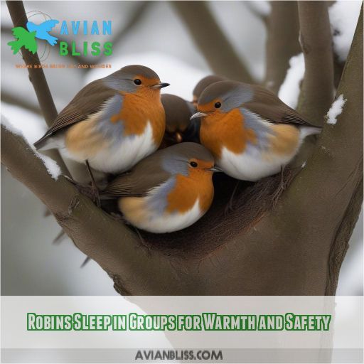 Robins Sleep in Groups for Warmth and Safety