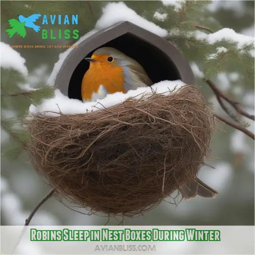 Robins Sleep in Nest Boxes During Winter