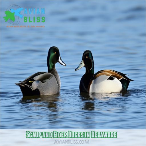 Scaup and Eider Ducks in Delaware