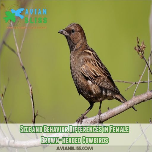 Size and Behavior Differences in Female Brown-headed Cowbirds