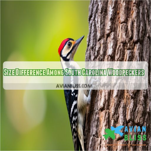 Size Difference Among South Carolina Woodpeckers