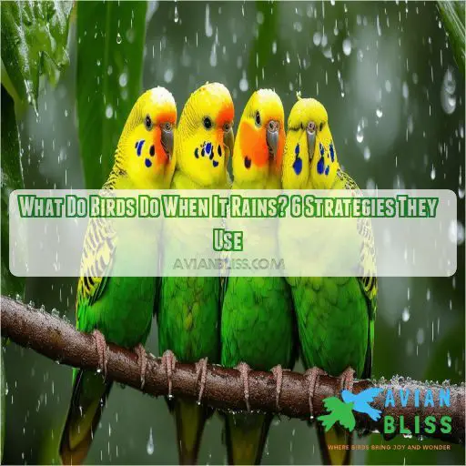 what do birds do when it rains