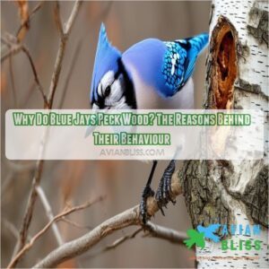 why do blue jays peck wood