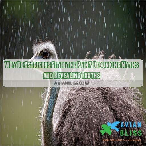 why do ostriches sit in the rain