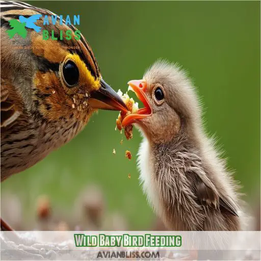 Wild Baby Bird Feeding