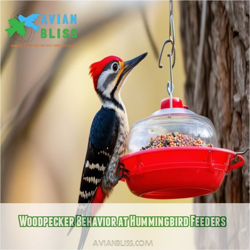 Woodpecker Behavior at Hummingbird Feeders