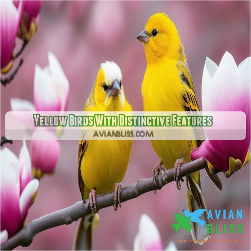 Yellow Birds With Distinctive Features