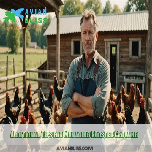 Additional Tips for Managing Rooster Crowing