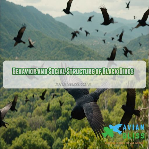 Behavior and Social Structure of Black Birds