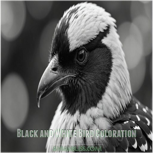 Black and White Bird Coloration