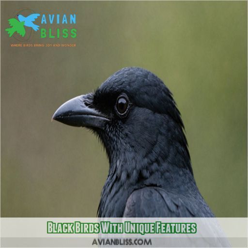 Black Birds With Unique Features