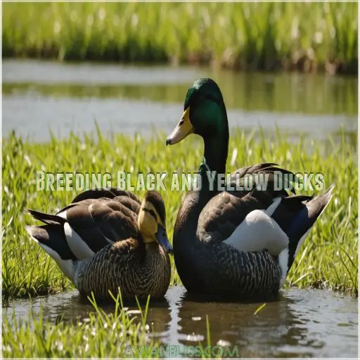 Breeding Black and Yellow Ducks