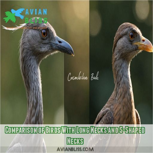 Comparison of Birds With Long Necks and S-Shaped Necks