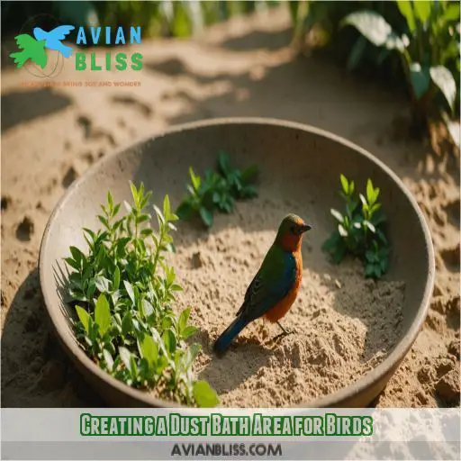 Creating a Dust Bath Area for Birds