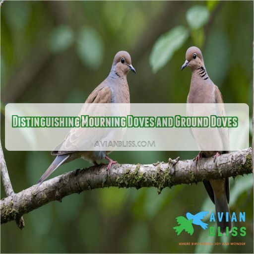 Distinguishing Mourning Doves and Ground Doves