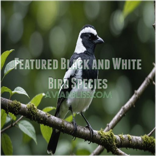 Featured Black and White Bird Species