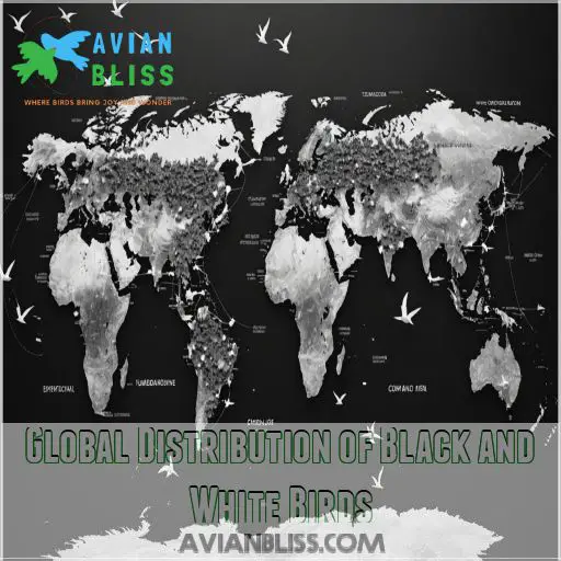 Global Distribution of Black and White Birds