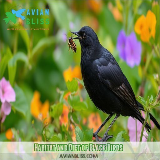 Habitat and Diet of Black Birds