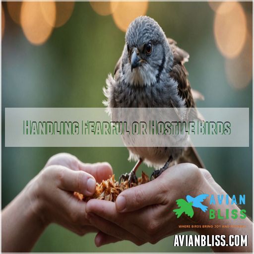 Handling Fearful or Hostile Birds