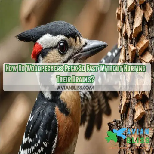 how do woodpeckers peck so fast