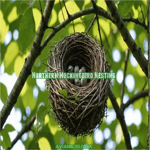 Northern Mockingbird Nesting