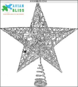 Ornativity Silver Star Tree Topper