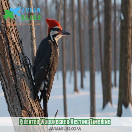 Pileated Woodpecker Nesting Timeline