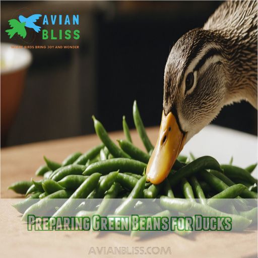 Preparing Green Beans for Ducks