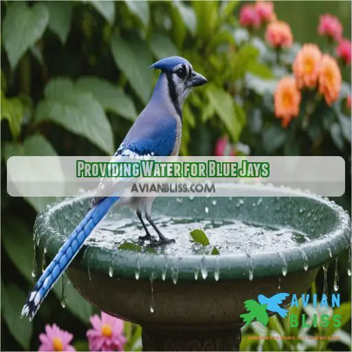 Providing Water for Blue Jays