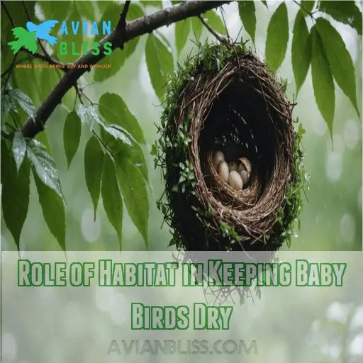 Role of Habitat in Keeping Baby Birds Dry