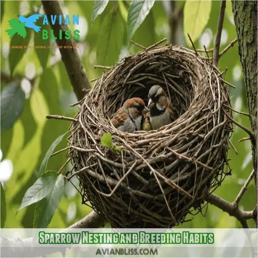 Sparrow Nesting and Breeding Habits